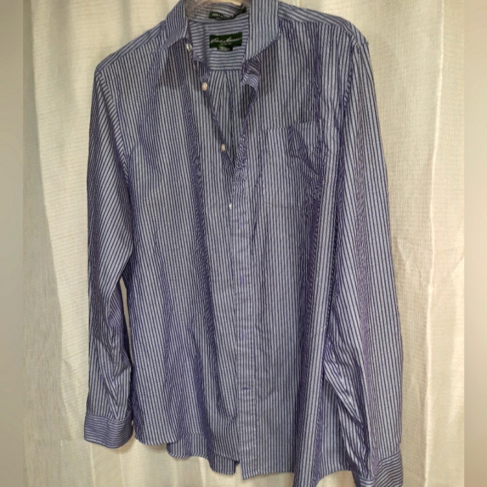Eddie Bauer Wrinkle Resistant Relaxed Fit Shirt | mens Size L